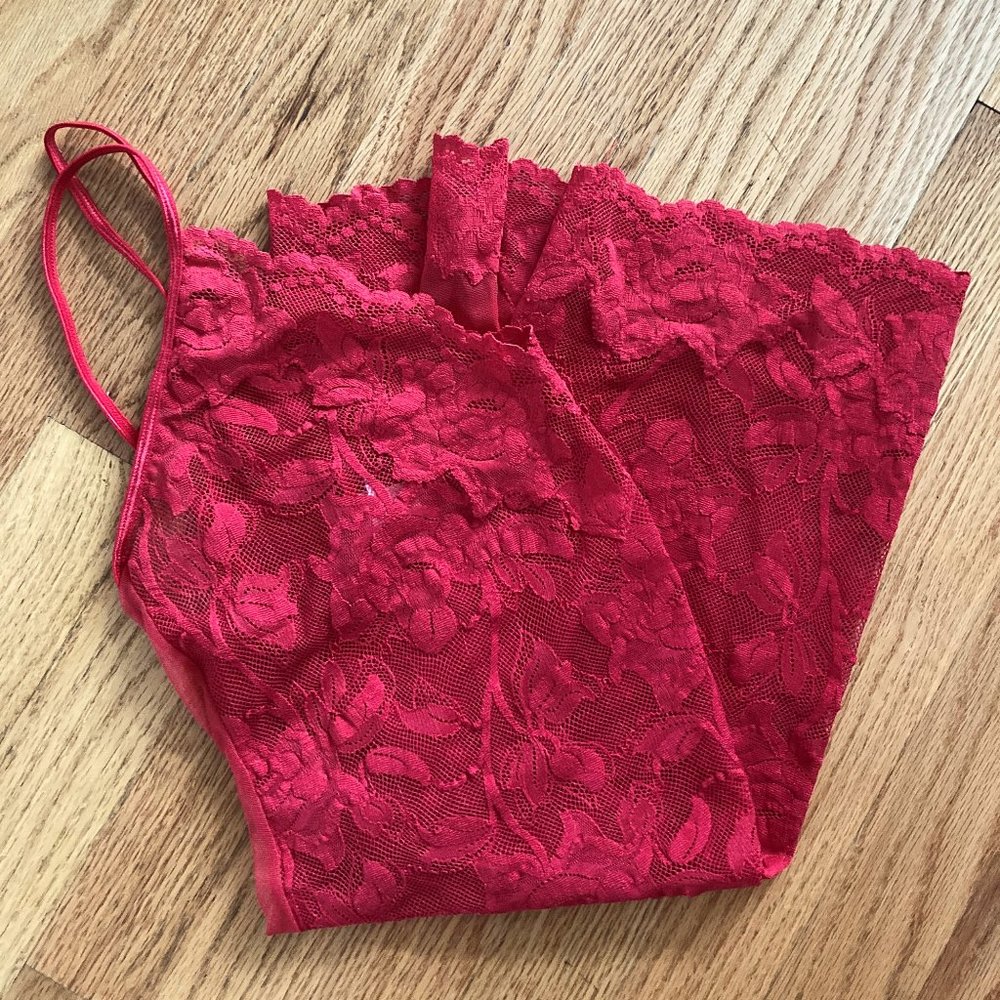 Victoria's Secret Red Lace/Mesh Lingerie Dress Size Small
